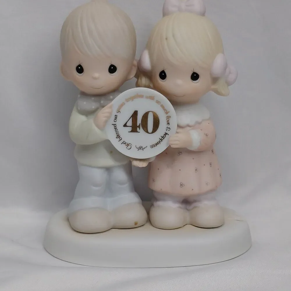 Precious Moments Figurine 40 th Anniversary God Blessed Our Years Together